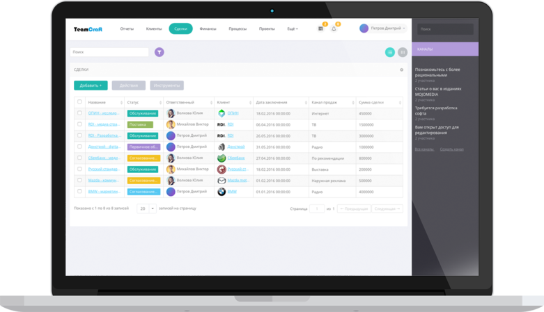 TeamCraft CRM отзывы