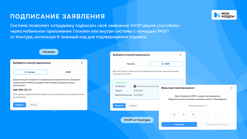 МоиКадры функции
