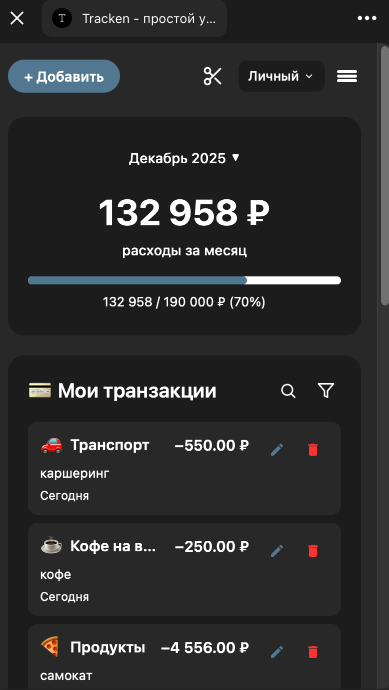 TRACKEN цены